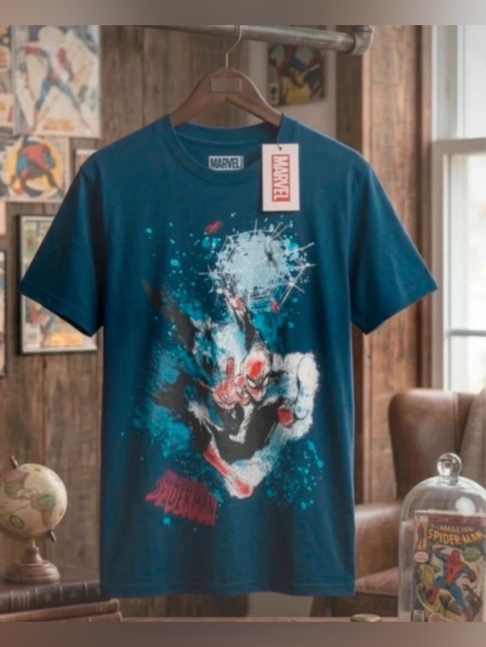 Marvel Men’s Spider-Man Graphic Tee - Teal